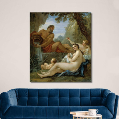 Una Ninfa Del Fiume E Della Fontana Charles-Joseph Natoire cjn2 quadro stampato su tela