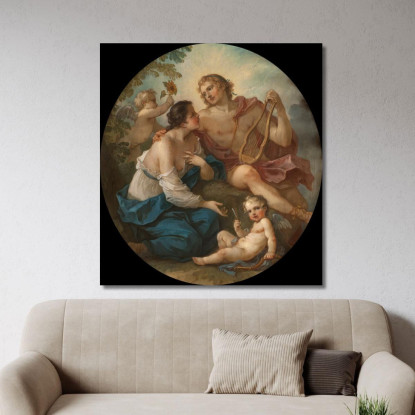 Apollo E Clythia Charles-Joseph Natoire cjn3 quadro stampato su tela