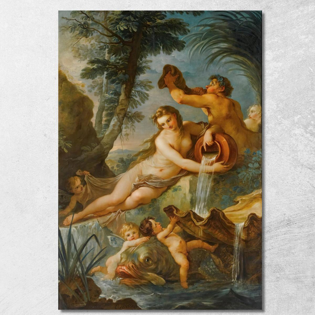 La Sorgente Charles-Joseph Natoire cjn8 quadro stampato su tela La Sorgente Charles-Joseph Natoire cjn8 quadro stampato su tela
