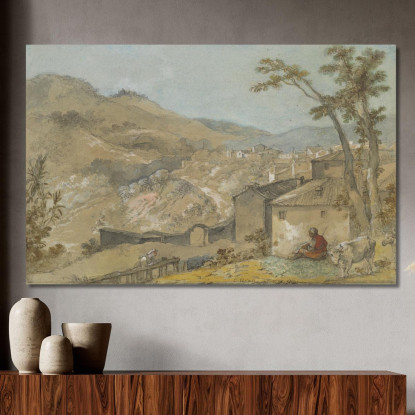 Marino E I Colli Albani Charles-Joseph Natoire cjn13 quadro stampato su tela
