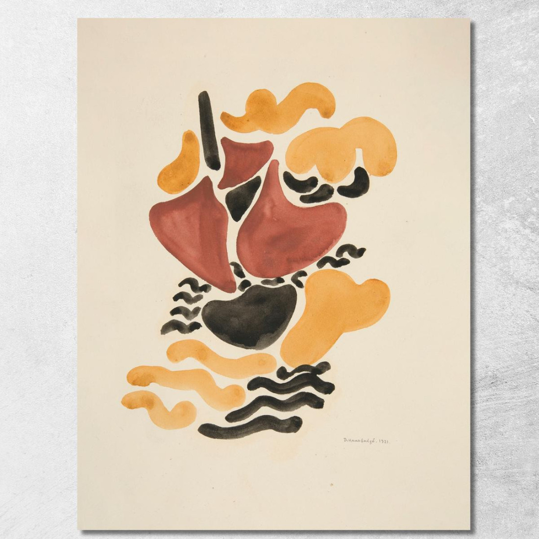 Astrazione Basata Su Forme Di Fiori Iv David Kakabadzé dkk3 quadro stampato su tela Astrazione Basata Su Forme Di Fiori Iv David Kakabadzé dkk3 quadro stampato su tela