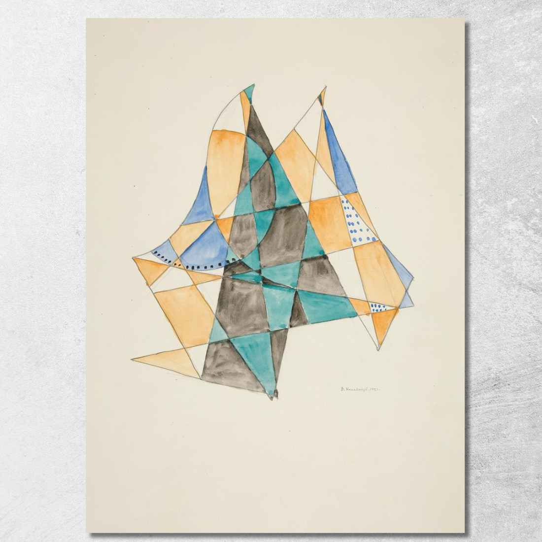 Astrazione Basata Su Vele Vii David Kakabadzé dkk11 quadro stampato su tela Astrazione Basata Su Vele Vii David Kakabadzé dkk11 quadro stampato su tela