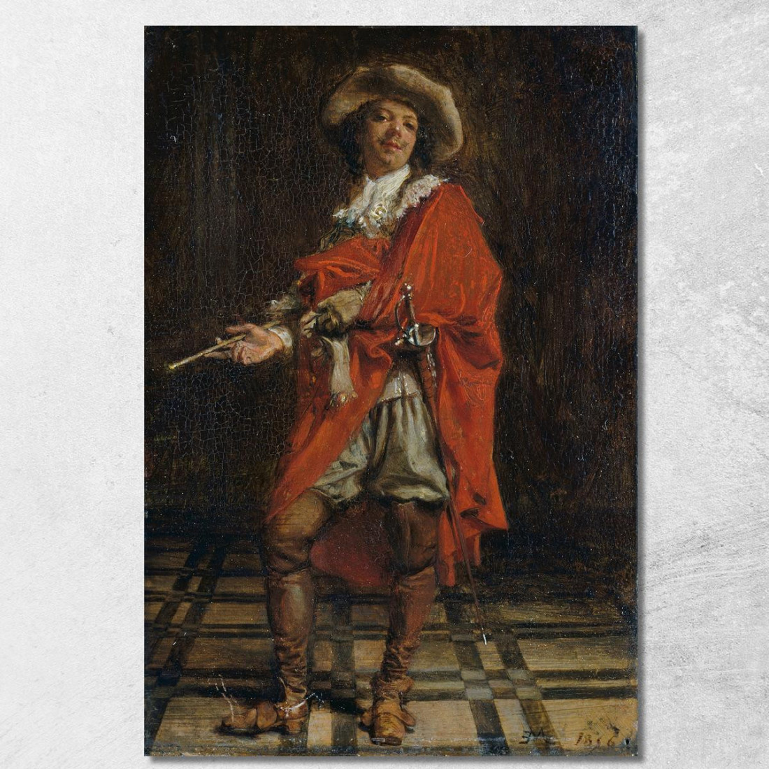 Un Cavaliere Al Tempo Di Luigi Xiv Ernest Meissonier ems3 quadro stampato su tela Un Cavaliere Al Tempo Di Luigi Xiv Ernest Meissonier ems3 quadro stampato su tela