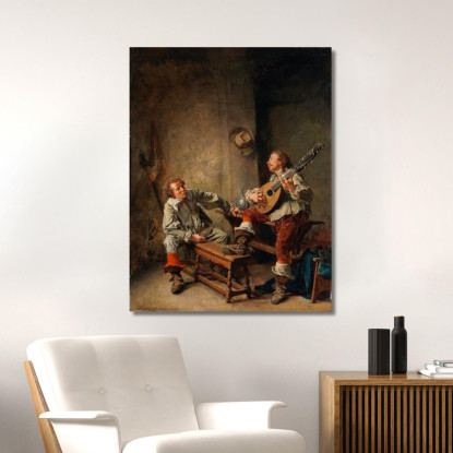 Una Canzone Ernest Meissonier ems8 quadro stampato su tela