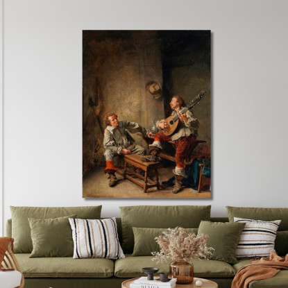 Una Canzone Ernest Meissonier ems8 quadro stampato su tela