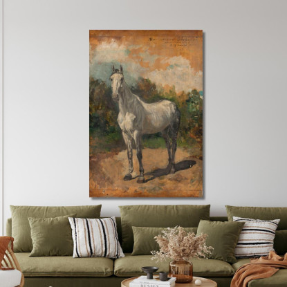 Bachelier Cavallo Dell'Artista Ernest Meissonier ems10 quadro stampato su tela