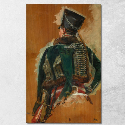 Cavaliere Ernest Meissonier ems13 quadro stampato su tela