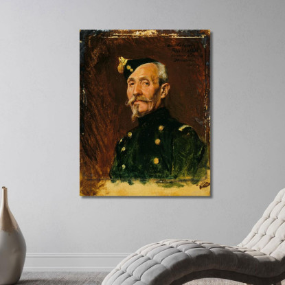 Colonnello Félix Massue Ernest Meissonier ems14 quadro stampato su tela