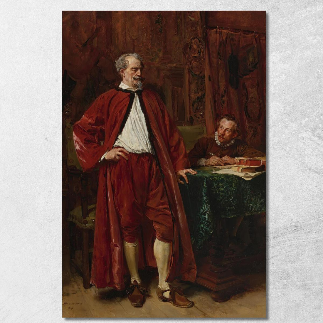 Diderot E Il Suo Scriba Ernest Meissonier ems16 quadro stampato su tela Diderot E Il Suo Scriba Ernest Meissonier ems16 quadro stampato su tela