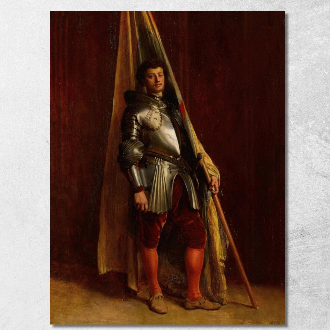 Il Portabandiera Ernest Meissonier ems20 quadro stampato su tela Il Portabandiera Ernest Meissonier ems20 quadro stampato su tela