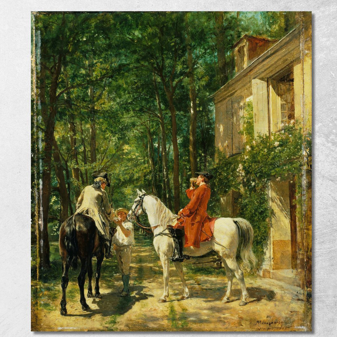 La Locanda Sul Ciglio Della Strada Ernest Meissonier ems39 quadro stampato su tela La Locanda Sul Ciglio Della Strada Ernest Meissonier ems39 quadro stampato su tela