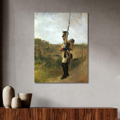 La Sentinella La Vedetta Ernest Meissonier ems40 quadro stampato su tela