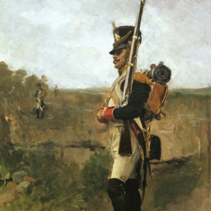 La Sentinella La Vedetta Ernest Meissonier ems40 quadro stampato su tela