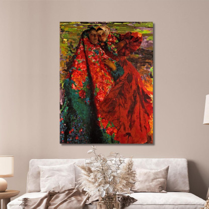 Donne Contadine Filipp Malyavin fml8 quadro stampato su tela