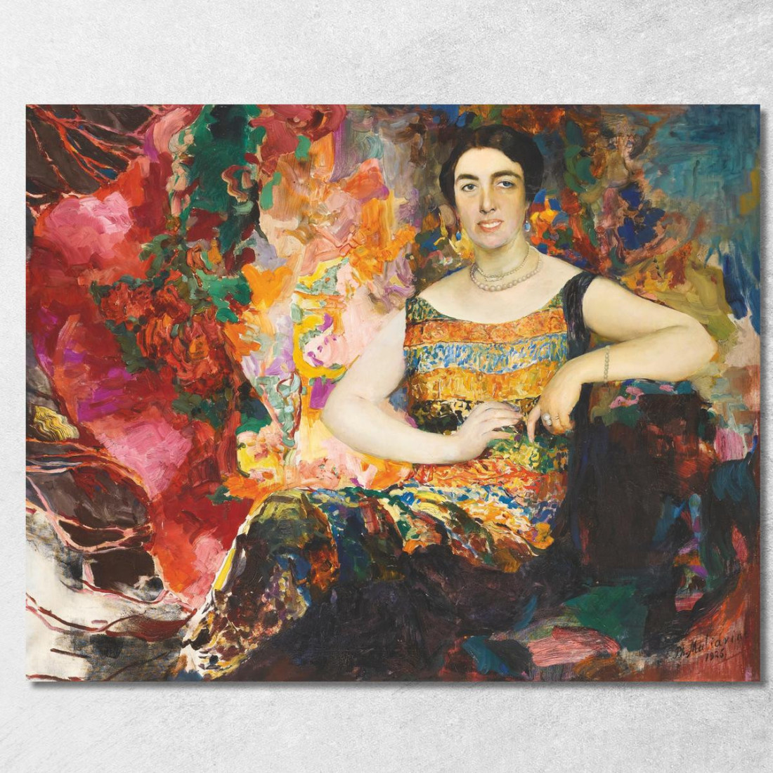 Ritratto Di Una Signora Filipp Malyavin fml10 quadro stampato su tela Ritratto Di Una Signora Filipp Malyavin fml10 quadro stampato su tela