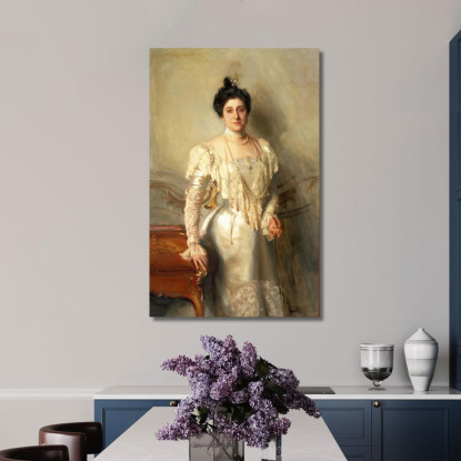 Ritratto Della Signora Asher B. Wertheimer John Singer Sargent jss240 quadro stampato su tela