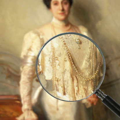 Ritratto Della Signora Asher B. Wertheimer John Singer Sargent jss240 quadro stampato su tela