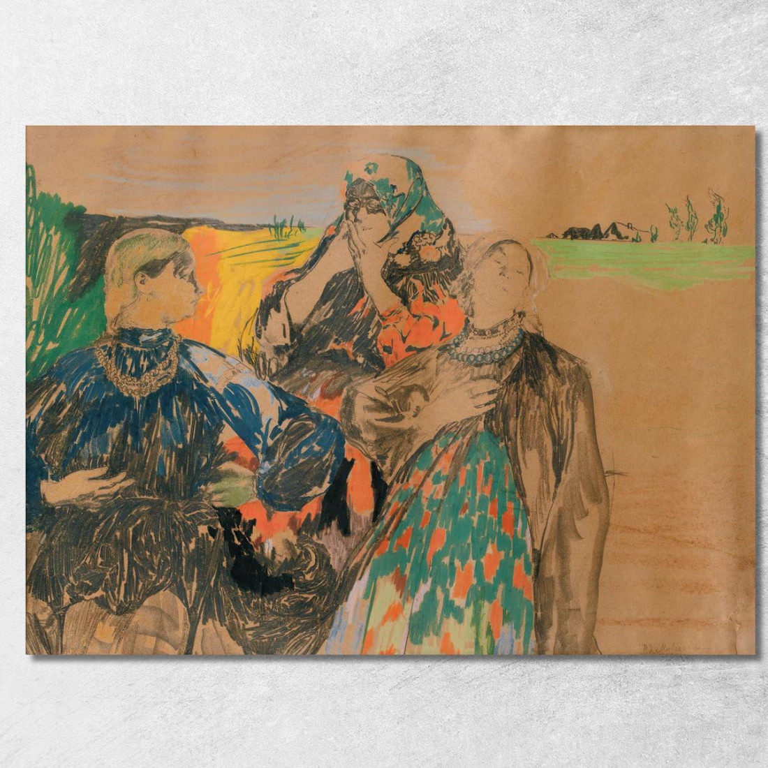 Tre Donne Russe Filipp Malyavin fml19 quadro stampato su tela Tre Donne Russe Filipp Malyavin fml19 quadro stampato su tela