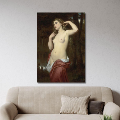 La Bagnante Hugues Merle hmr22 quadro stampato su tela