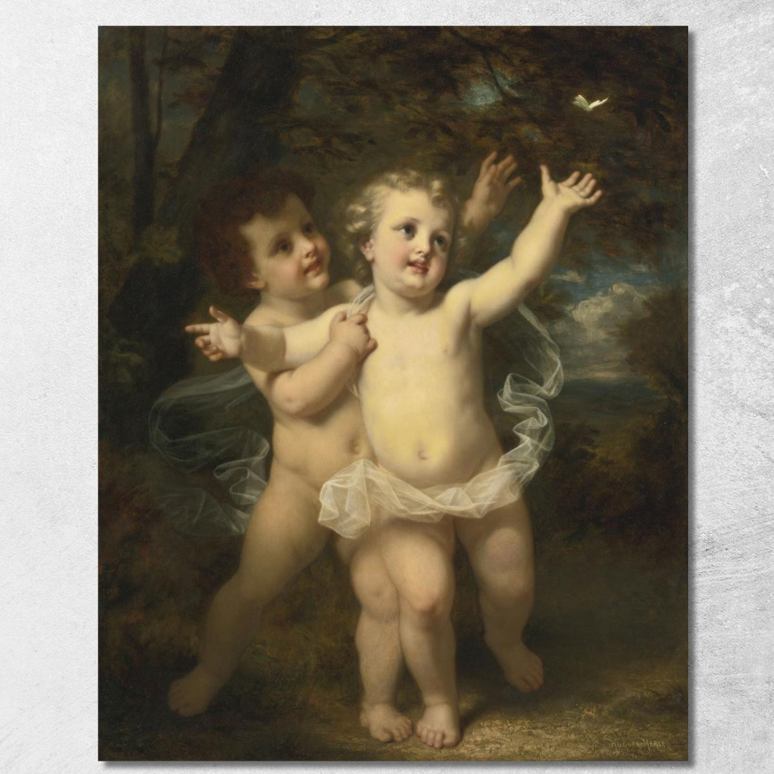 La Farfalla Hugues Merle hmr23 quadro stampato su tela La Farfalla Hugues Merle hmr23 quadro stampato su tela