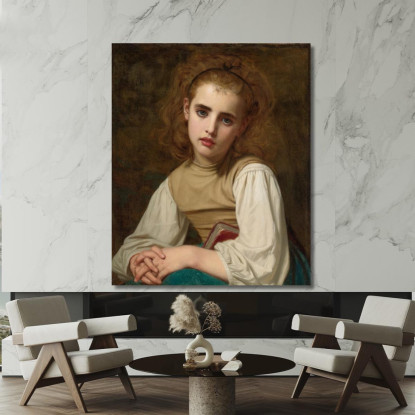 Giovane Bellezza Hugues Merle hmr30 quadro stampato su tela