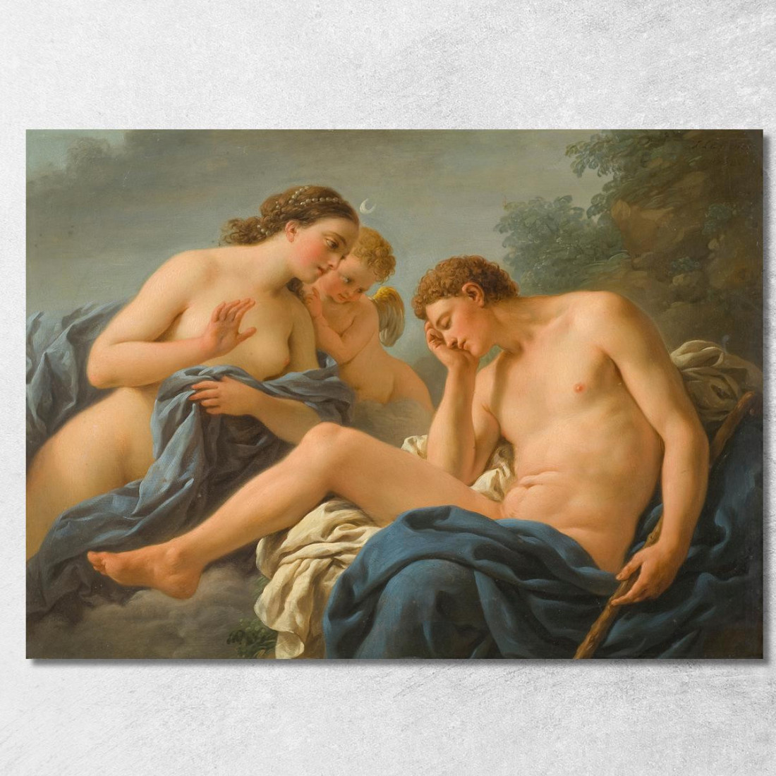 Diana Ed Endimione Louis-Jean-François Lagrenée ljf10 quadro stampato su tela Diana Ed Endimione Louis-Jean-François Lagrenée ljf10 quadro stampato su tela