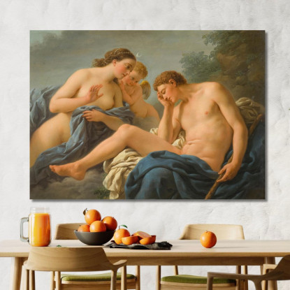 Diana Ed Endimione Louis-Jean-François Lagrenée ljf10 quadro stampato su tela