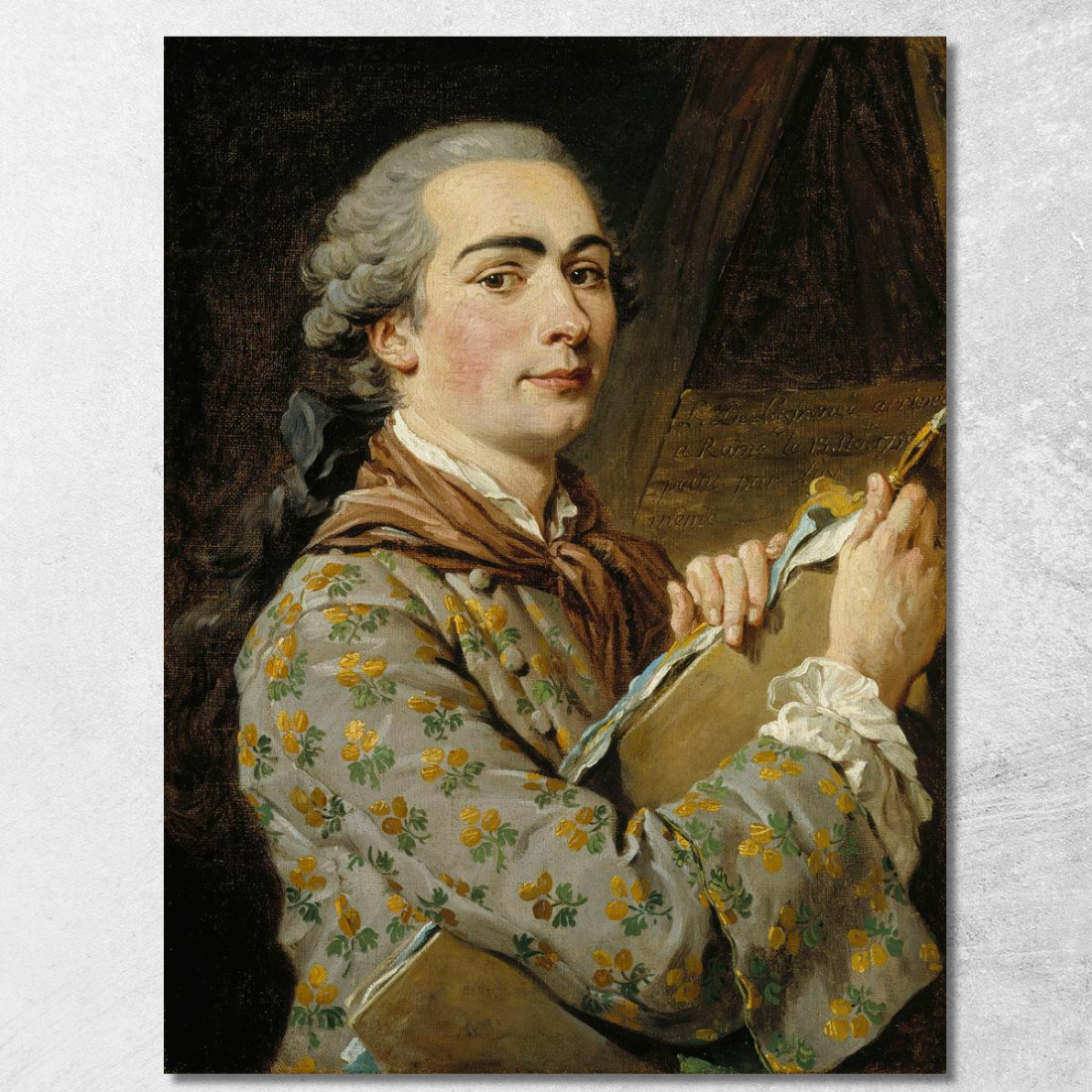 Autoritratto Louis-Jean-François Lagrenée ljf21 quadro stampato su tela Autoritratto Louis-Jean-François Lagrenée ljf21 quadro stampato su tela