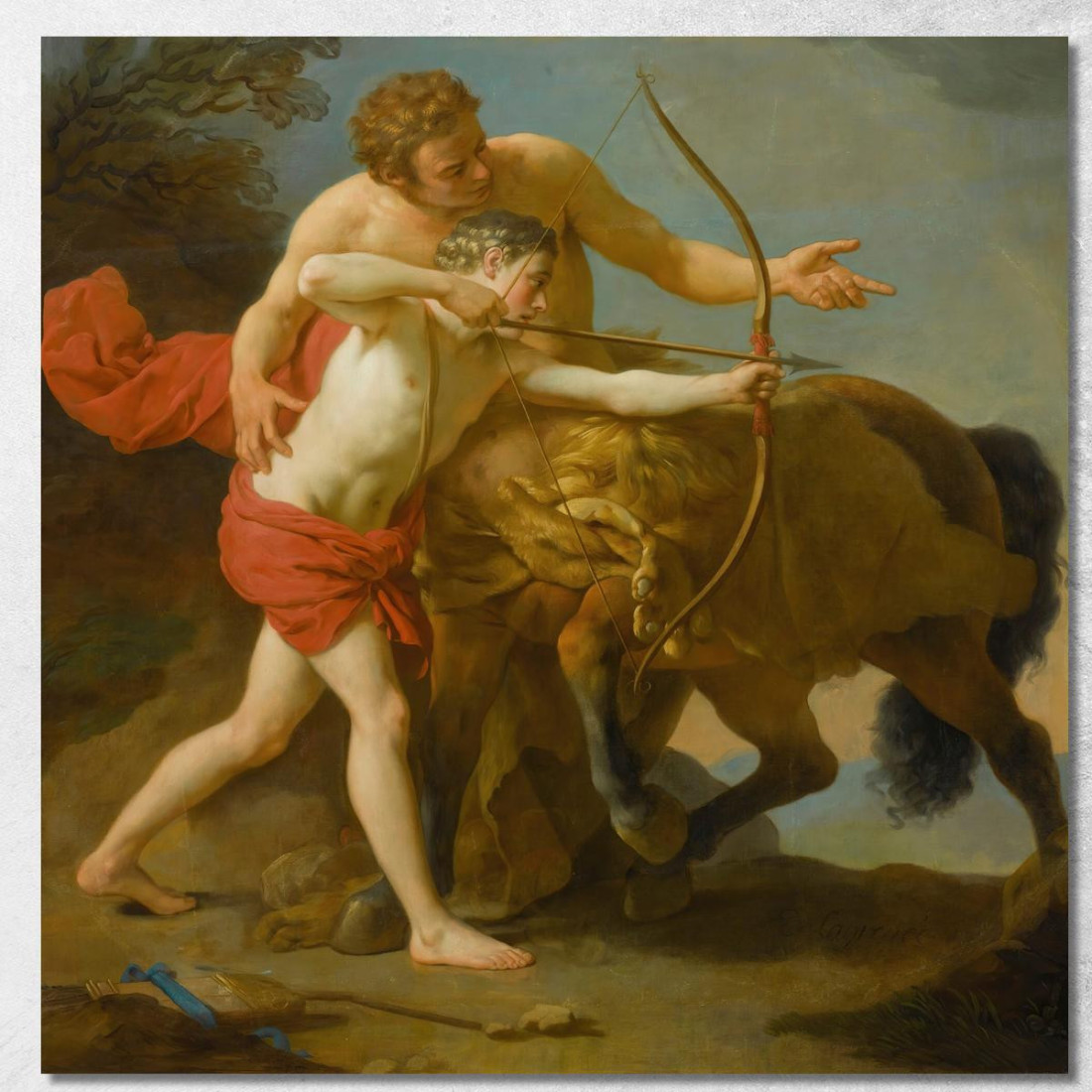 Il Centauro Chirone Istruisce Achille Louis-Jean-François Lagrenée ljf23 quadro stampato su tela Il Centauro Chirone Istruisce Achille Louis-Jean-François Lagrenée ljf23 quadro stampato su tela
