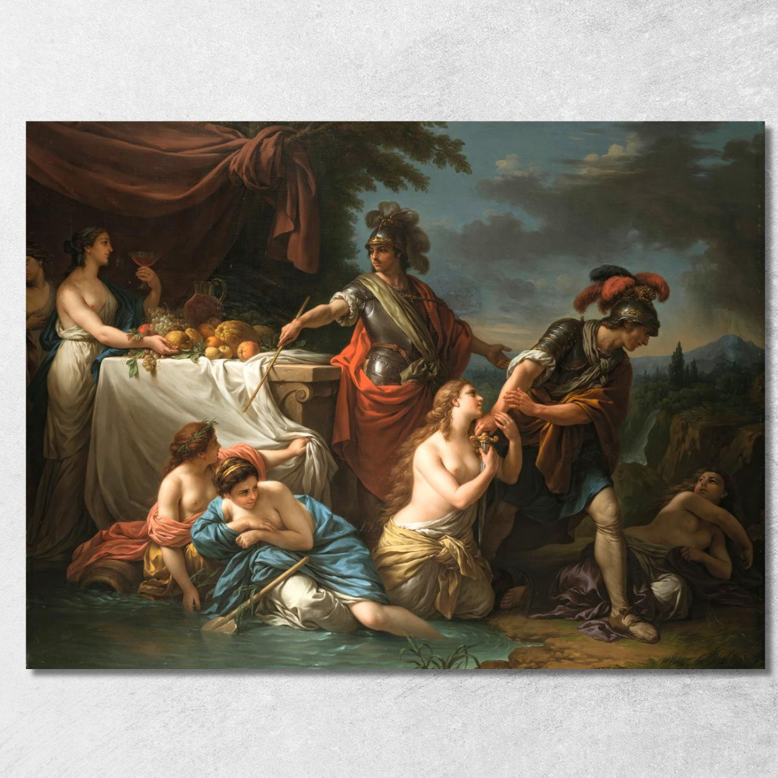 Ubaldo E Il Cavaliere Danese Louis-Jean-François Lagrenée ljf26 quadro stampato su tela Ubaldo E Il Cavaliere Danese Louis-Jean-François Lagrenée ljf26 quadro stampato su tela