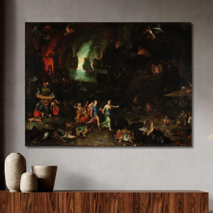 Enea E La Sibilla Cumana Nell'Oltretomba Jan Brueghel The Elder jbe8 quadro stampato su tela