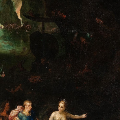 Enea E La Sibilla Cumana Nell'Oltretomba Jan Brueghel The Elder jbe8 quadro stampato su tela