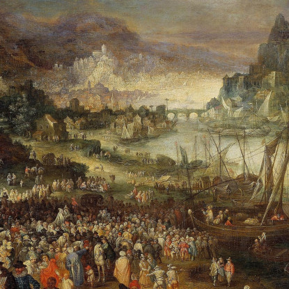 Cristo Predica Dalla Barca Jan Brueghel The Elder jbe10 quadro stampato su tela