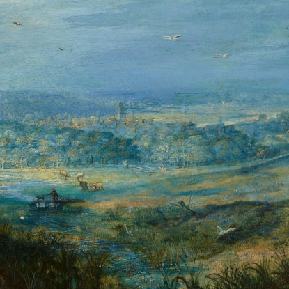 Paesaggio Con Contadini Jan Brueghel The Elder jbe20 quadro stampato su tela