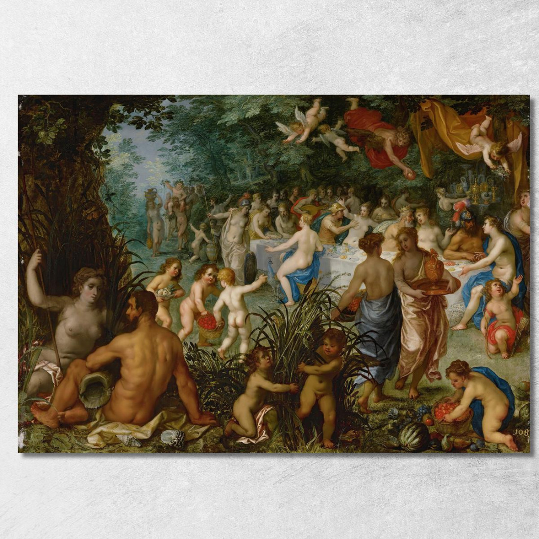 Paesaggio Con Le Nozze Di Peleo E Teti Jan Brueghel The Elder jbe24 quadro stampato su tela Paesaggio Con Le Nozze Di Peleo E Teti Jan Brueghel The Elder jbe24 quadro stampato su tela