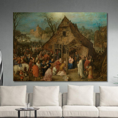 L'Adorazione Dei Magi Jan Brueghel The Elder jbe37 quadro stampato su tela