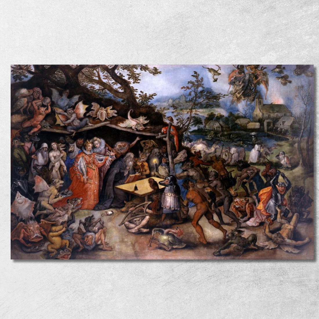 La Tentazione Di Sant'Antonio Jan Brueghel The Elder jbe43 quadro stampato su tela La Tentazione Di Sant'Antonio Jan Brueghel The Elder jbe43 quadro stampato su tela