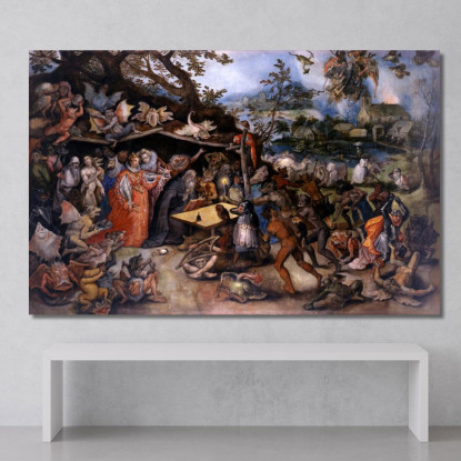 La Tentazione Di Sant'Antonio Jan Brueghel The Elder jbe43 quadro stampato su tela