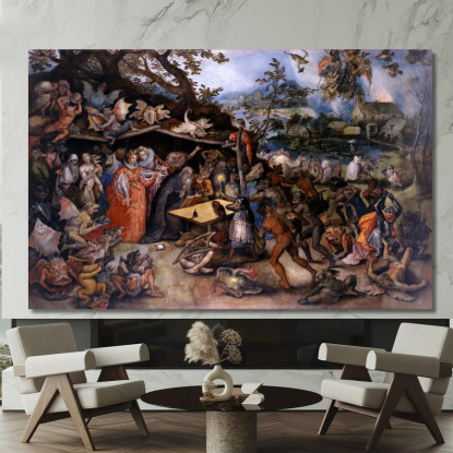 La Tentazione Di Sant'Antonio Jan Brueghel The Elder jbe43 quadro stampato su tela