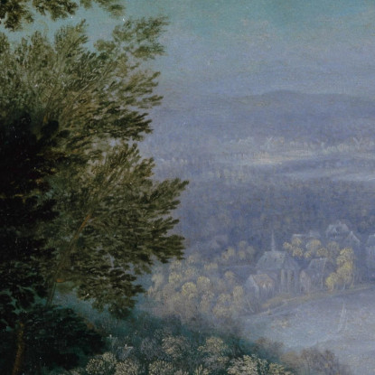 Valle Fluviale Boscosa Con Strada Jan Brueghel The Elder jbe54 quadro stampato su tela