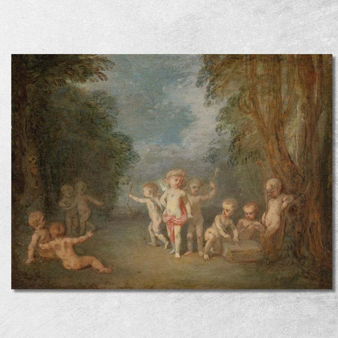 Il Regno Di Cupido Jean-Antoine Watteau jaw5 quadro stampato su tela Il Regno Di Cupido Jean-Antoine Watteau jaw5 quadro stampato su tela