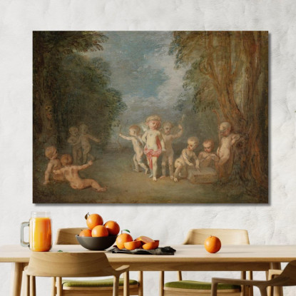 Il Regno Di Cupido Jean-Antoine Watteau jaw5 quadro stampato su tela