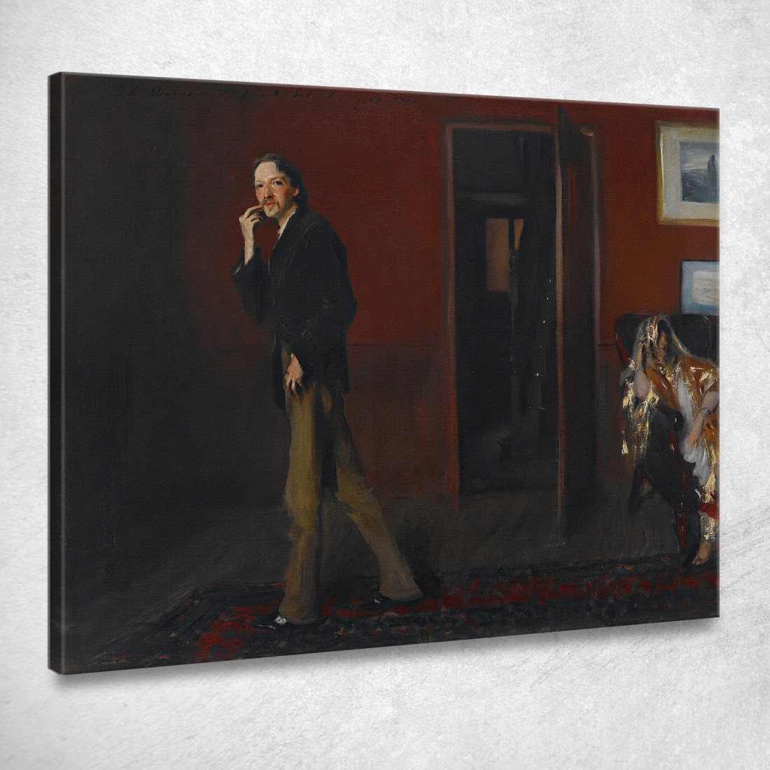 Robert Louis Stevenson E Sua Moglie John Singer Sargent jss256 quadro stampato su tela Robert Louis Stevenson E Sua Moglie John Singer Sargent jss256 quadro stampato su tela