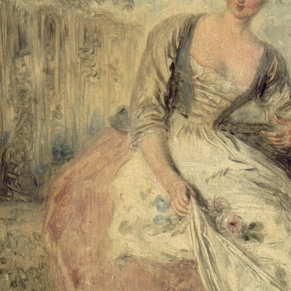 L’Amante Inquieta Jean-Antoine Watteau jaw22 quadro stampato su tela