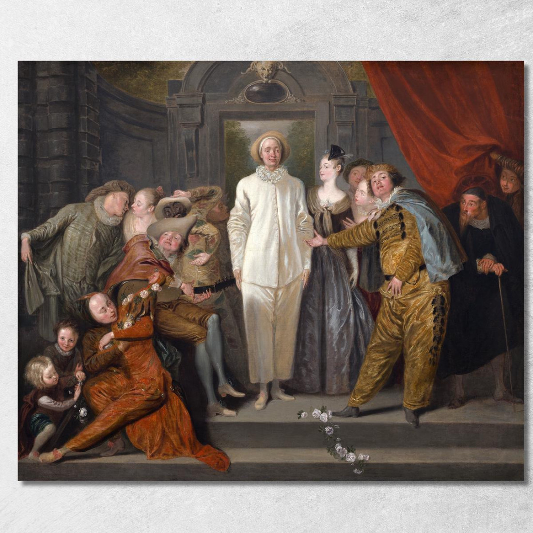 I Comici Italiani Jean-Antoine Watteau jaw37 quadro stampato su tela I Comici Italiani Jean-Antoine Watteau jaw37 quadro stampato su tela