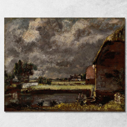 Una Vista Sulle Rive Del Fiume Stour John Constable jcn11 quadro stampato su tela