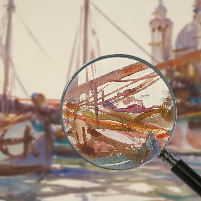Santa Maria Della Salute Venice  John Singer Sargent jss264 quadro stampato su tela