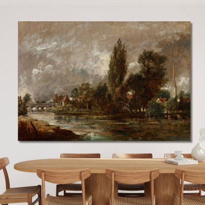 Ponte Di Harnham Salisbury John Constable jcn49 quadro stampato su tela