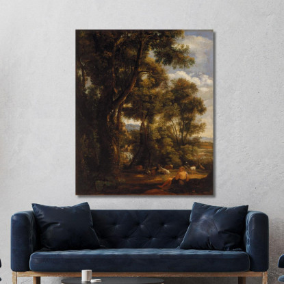 Paesaggio Con Pastore E Capre John Constable jcn56 quadro stampato su tela