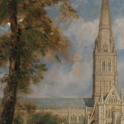 Cattedrale Di Salisbury Dai Terreni Del Vescovo John Constable jcn71 quadro stampato su tela
